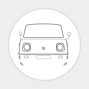 Classic first generation Bongo van black outline graphic Magnet